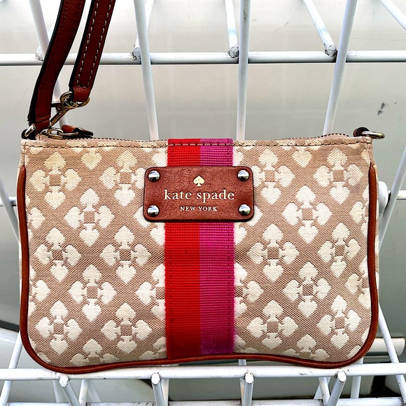 kate spade Handbags - Kate Spade  Handbag Signature Stripe Mini Clutch/ Purse Wristlet